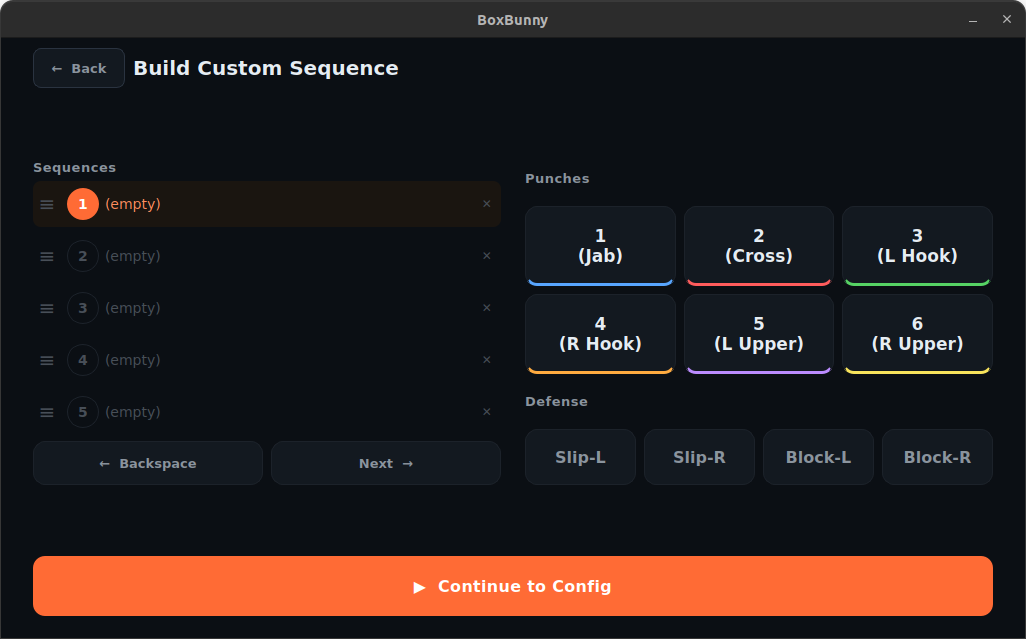 Custom sequence builder