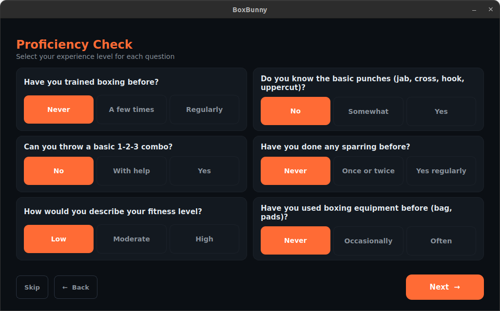 Proficiency assessment