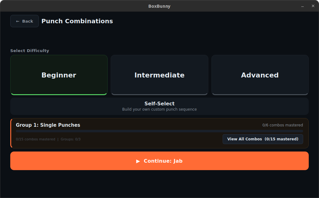 Technique drill selection
